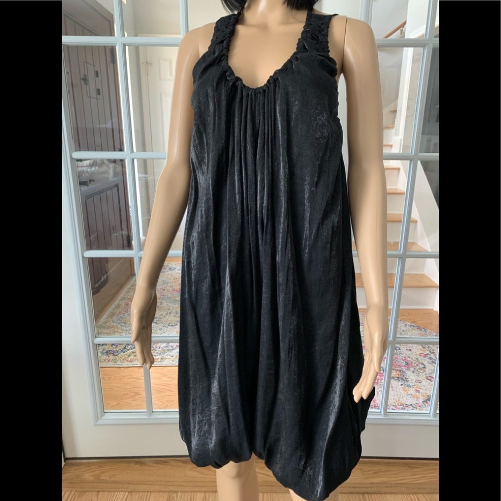 Bubble Dress, Sleeveless, Black Shimer, Pepper, Size M/L